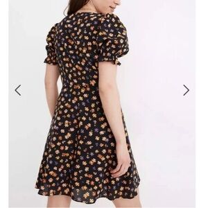 Madewell Aloha floral mini smocked puff short sleeve dress